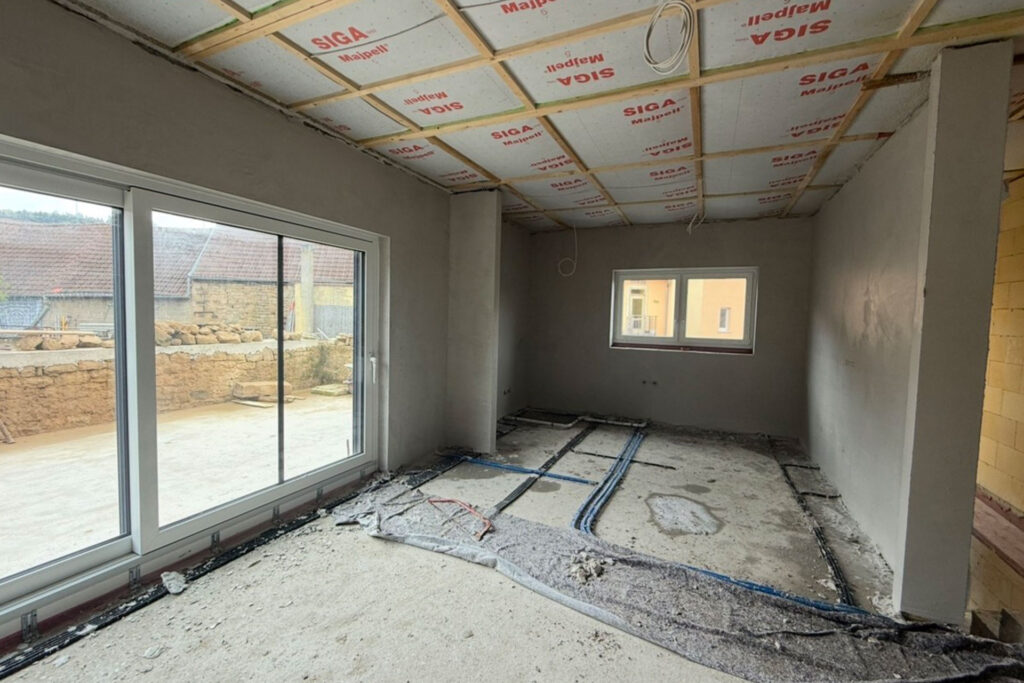 Innenputz in Neubau in Altenglan – Föckler Maler- & Stuckateurbetrieb